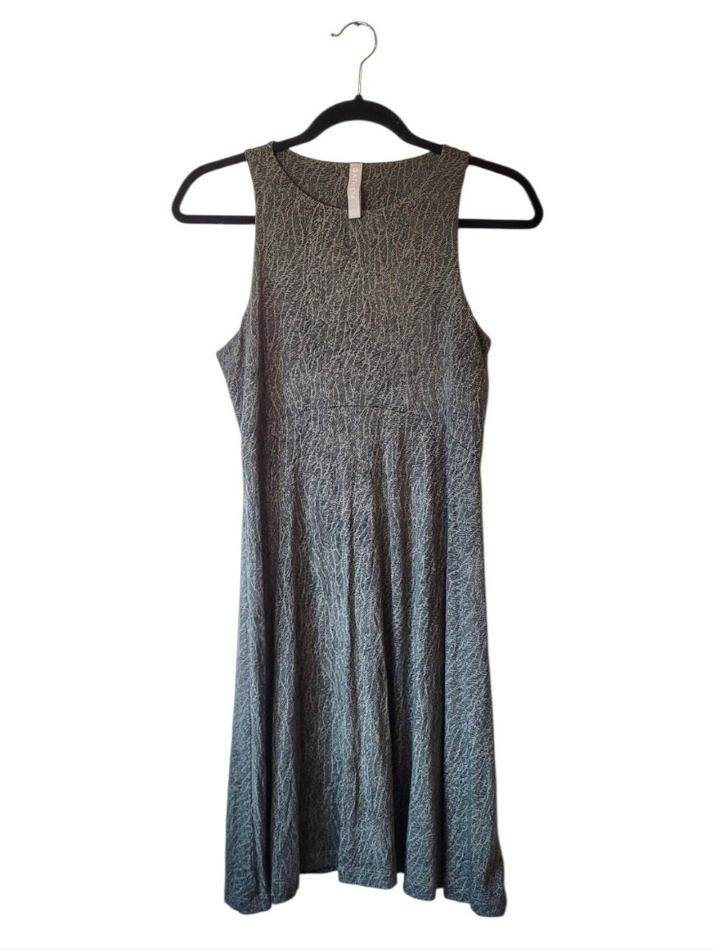 Athleta Olive Green Abstract Print Modal Sleeveless A-Line Dress Size S